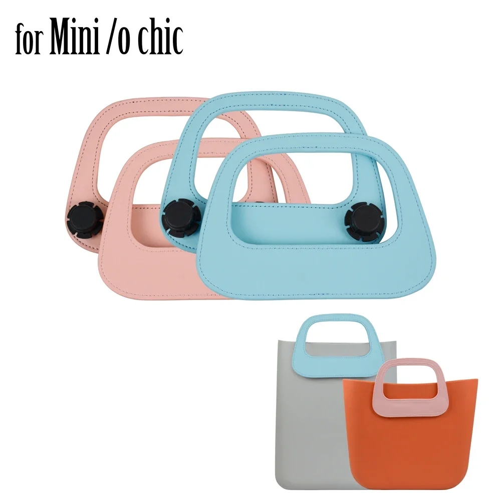 Prezzo Speciale Nuovo Manico In Ecopelle Oblungo Colorato Per Mini Obag O Chic Bag O Bag Accessori Rosa Cielo Blu