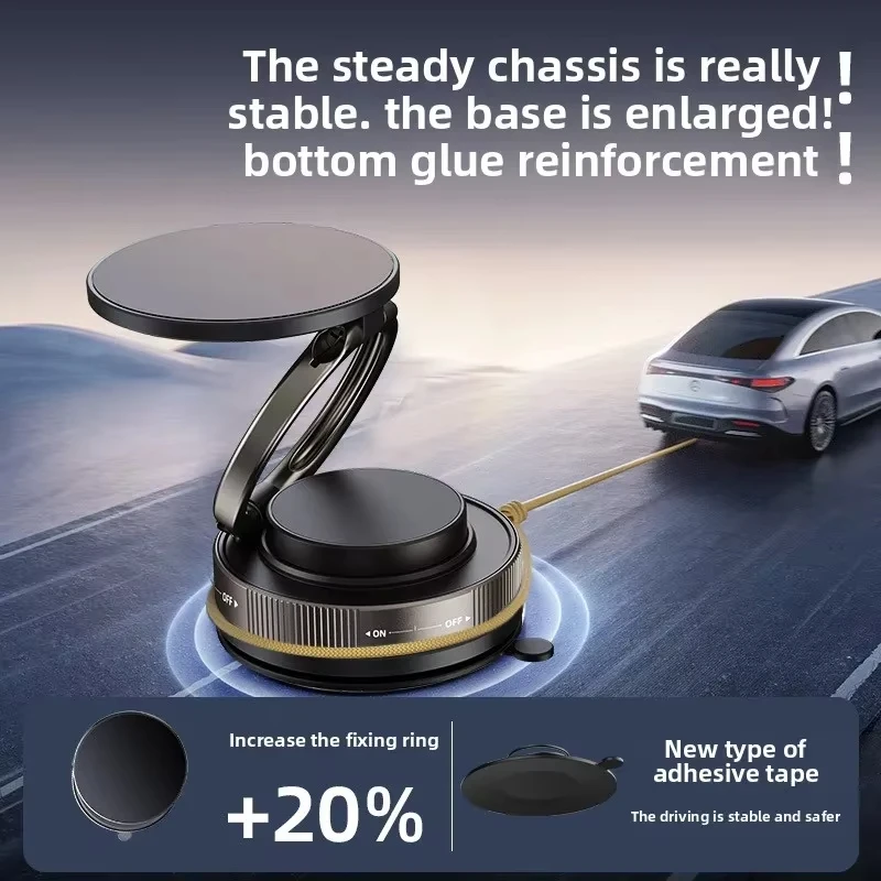 T30 Vacuum Magnetic Phone Holder Stand, for Magsafe Suction Cup Phone MountAdjustable Swivel Lock, for Your Car/Gym/Mirror 4