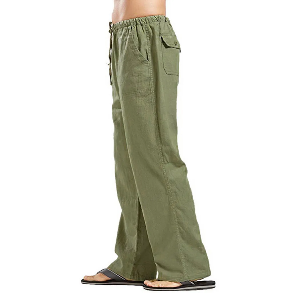 Linen Wide Leg Pants Summer Streetwear