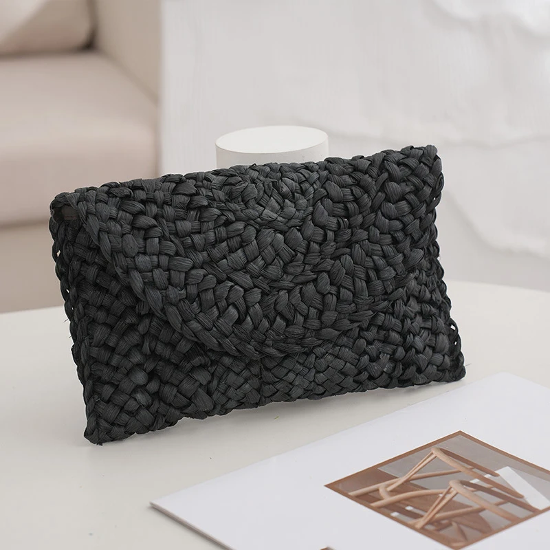 Bags | Woven Straw Clutch Purses For Women Crossbody Foldover Beach Bag Summer