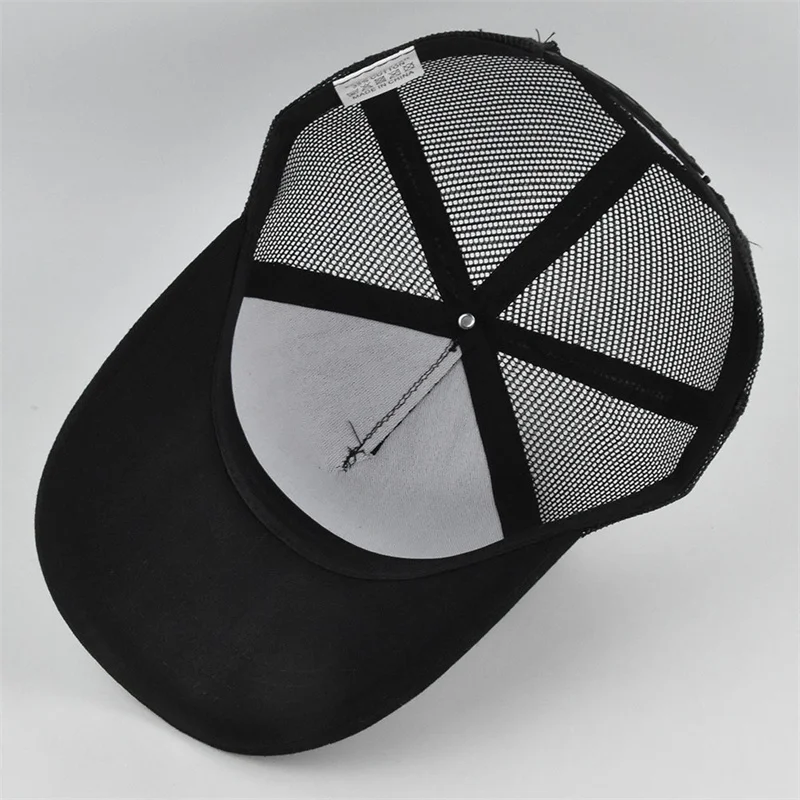 High Quality Fishing Embroidery Baseball Cap for Men Women Outdoor Fishing Snapback Mesh Hat Breathable Sunshade Dad Trucker Hat