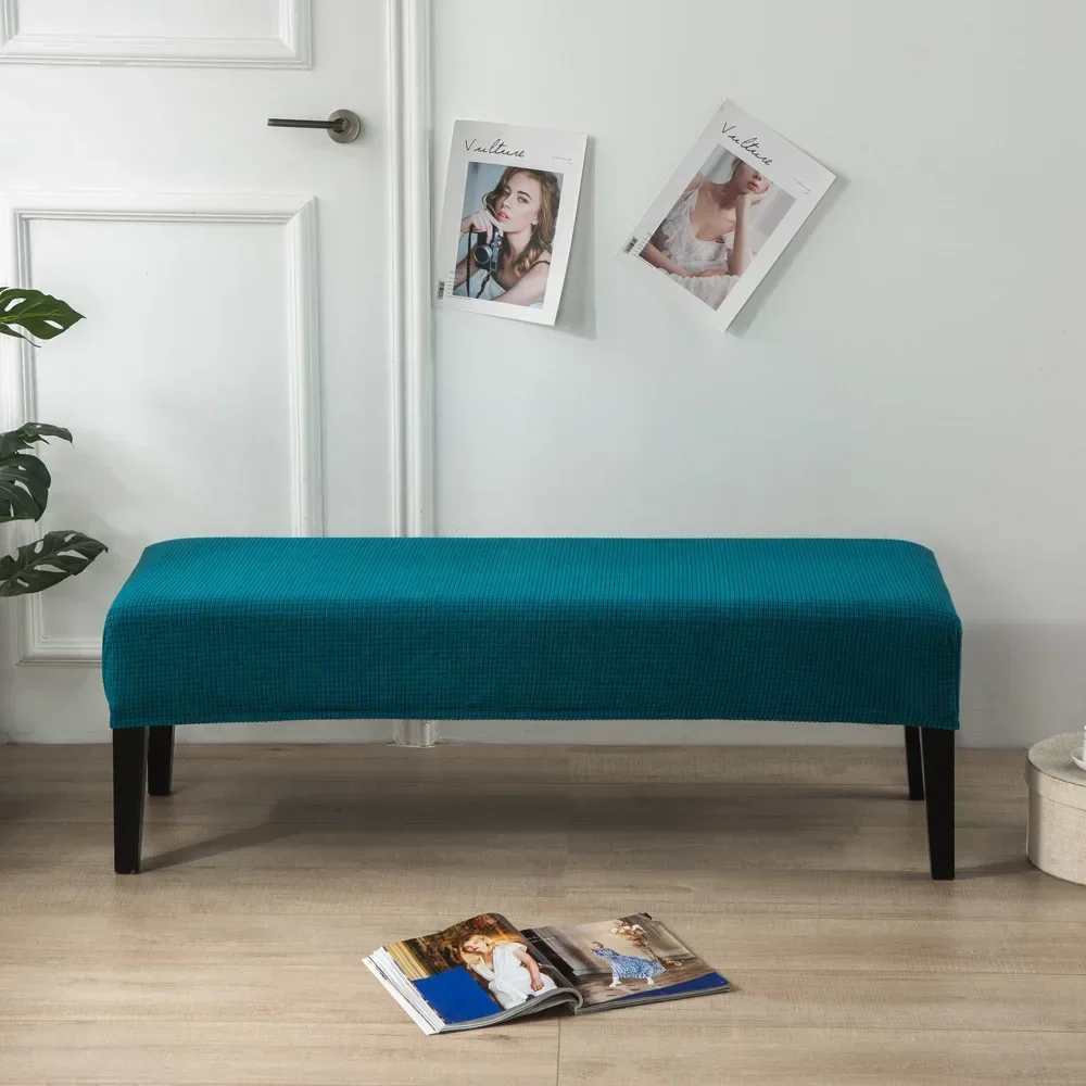 1PC Spandex Solid Color Bench Cover Chair Covers Removable Washable Stretch Seat Protector Piano Stool Chair Cover 스트레치 의자 커버