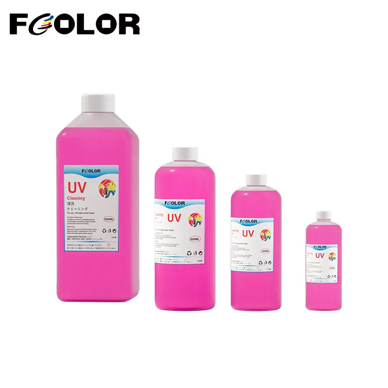 Fcolor 300ml UV Ink Cleaning Solution For Epson XP600 L800 L805 1390 UV DTF Printer Cleaning Liquid Printhead Fluid