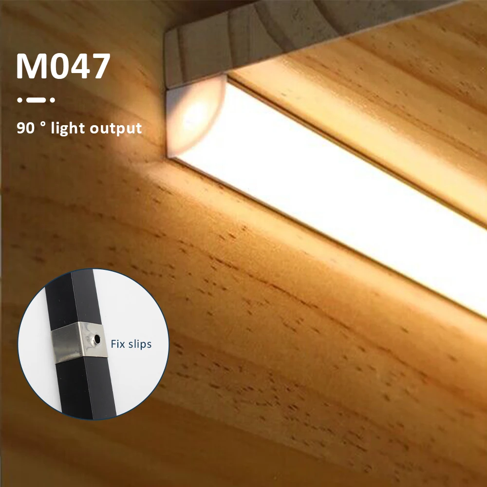 【Big-promotion】 Strip Aluminum Profile 50cm Recessed Surface Mounting Diffuser Cover for 8mm 10mm Linear Light.
