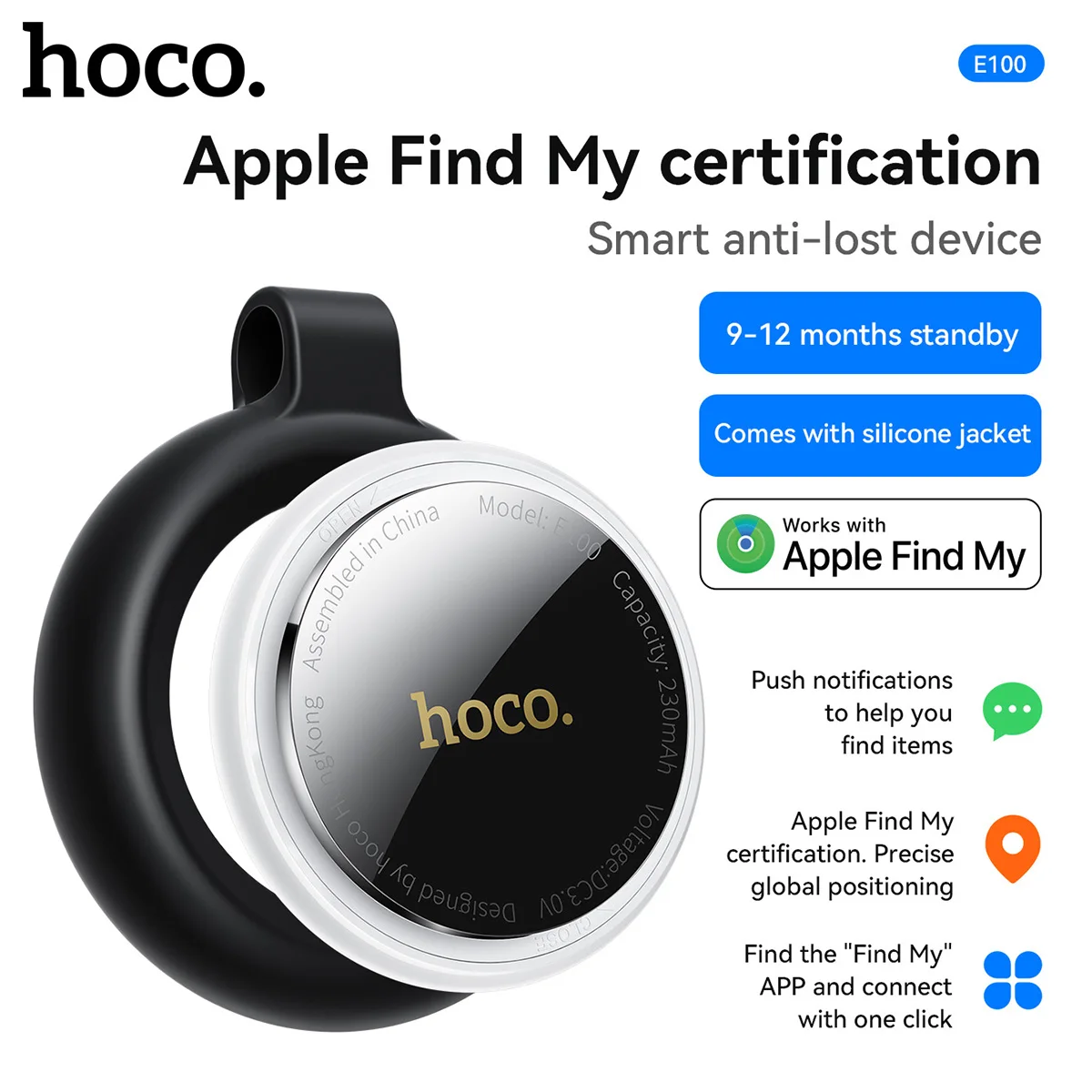 HOCO E100 Anti Lost Device For Apple Find My App IOS System GPS
