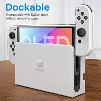 HEYSTOP Switch OLED Model futerał do przenoszenia, 9 w 1 zestaw akcesoriów do 2022 Nintendo Switch OLED Model z etui ochronnym 5