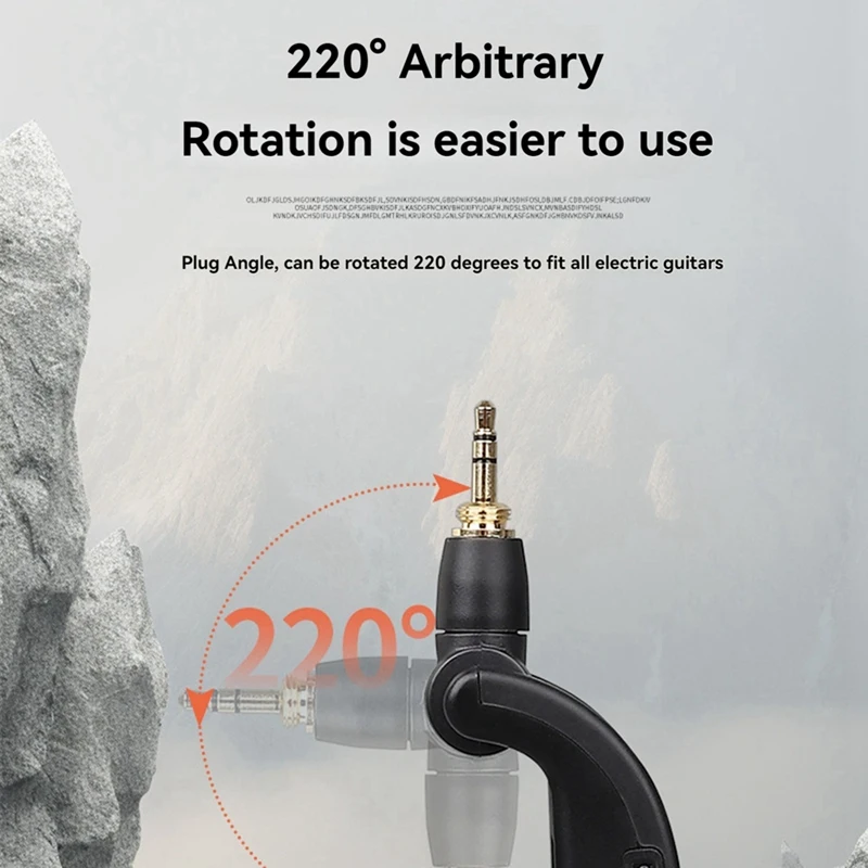 Wireless Guitar System Audio Digital Guitar Transmitter Receiver Built-In Rechargeable Battery For Electric Bass