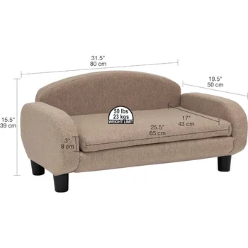 Modern Pet Sofa Wide Low Back Lounging Bed With Removable Mattress Cover Dog Kennel Free Shipping Puppy Cats Products Home 6