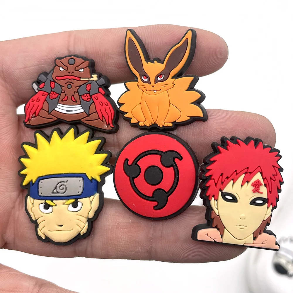 Shoes Decoration Crocs Charms Japanese Anime Naruto PVC Decoration DIY Accessories for Croc Pins 1pcs