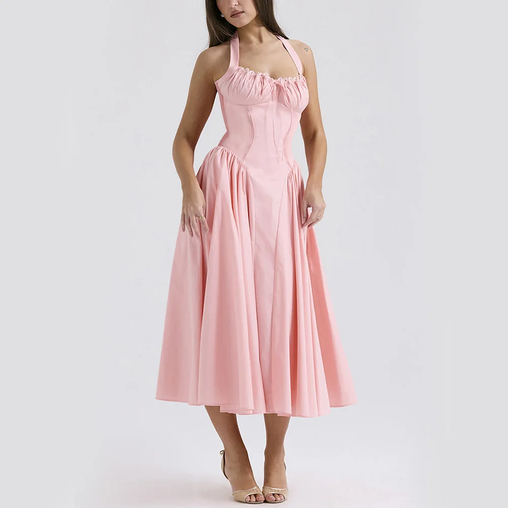 Fashion Halter Necklace Dress