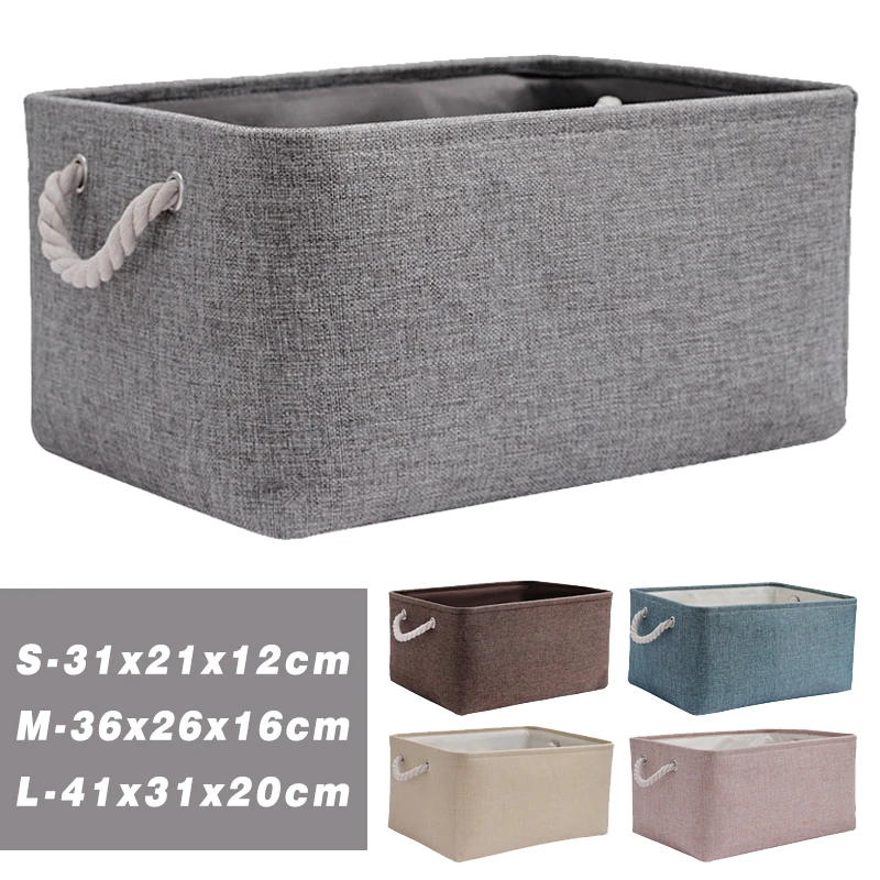 Smronar Panier À Linge Pliable Lin Couvercle Grand Gris Poignées Bambou