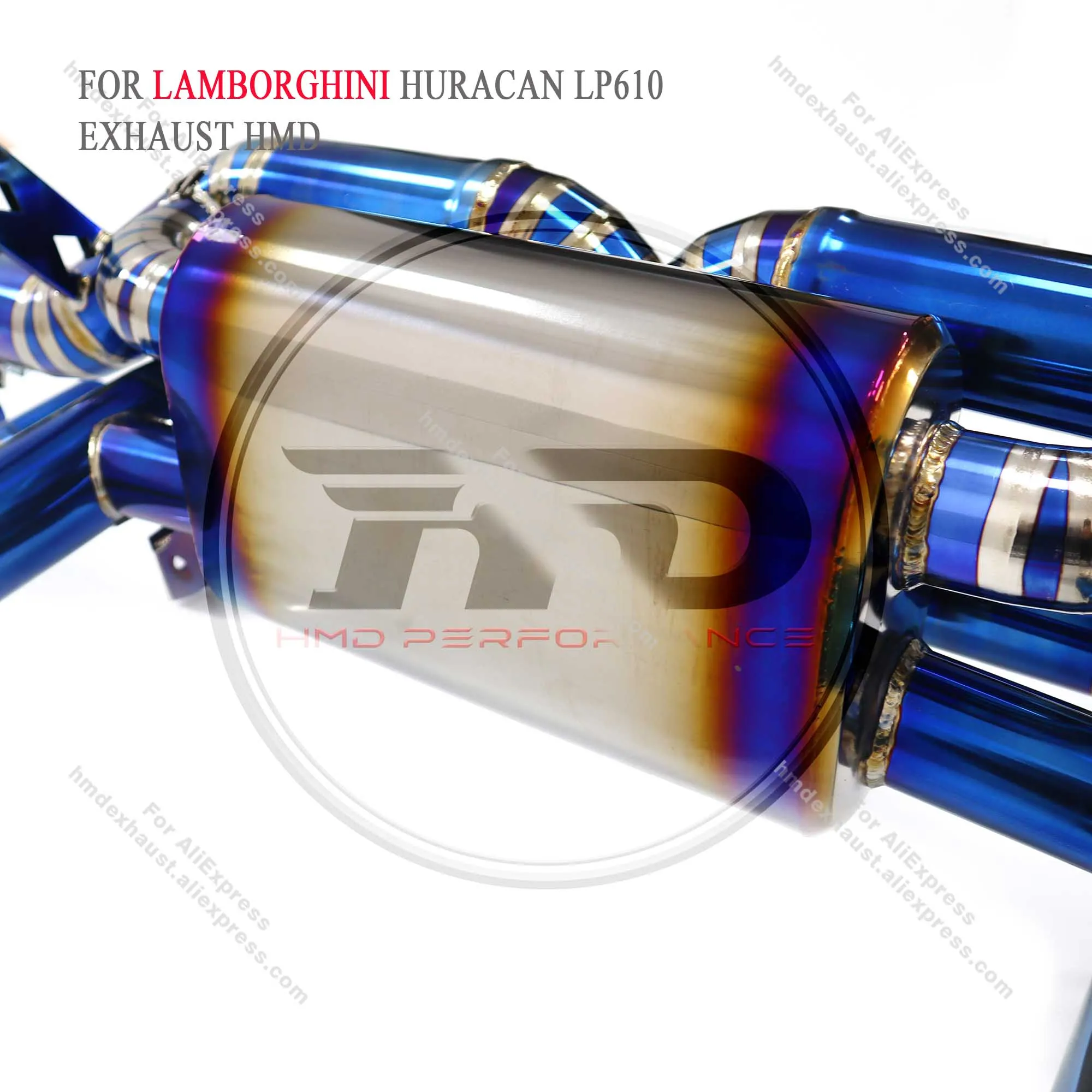 24 hours shipping HMD Titanium Alloy Exhaust catback is Suitable For Lamborghini Huracan LP580-LP610 Muffler With Valve For Cars