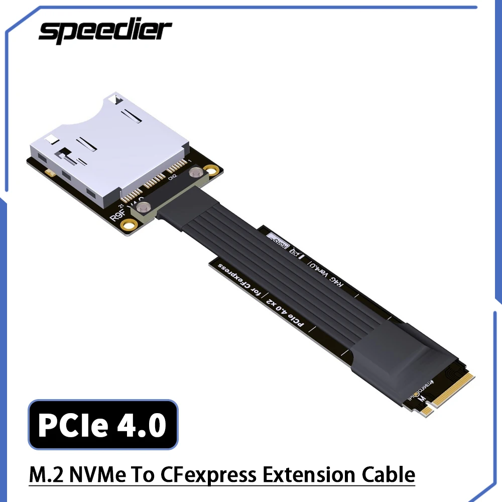 

PCIe 4.0 Gen4x2 M.2 NVMe 2280 KeyM SSD to CF express type B Extension Cable for Canon R5 Nikon Z6Z7 XBOX Memory Card adapter