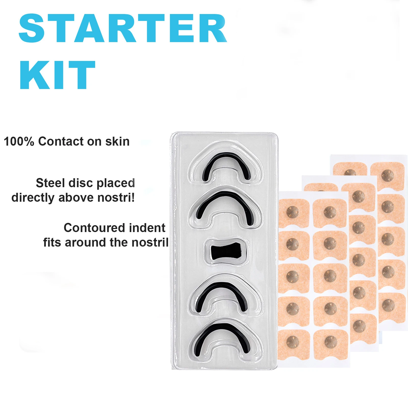 Anti-snoring Nasal Strips Nasal Breathing Dilators Starter Kits Magnetic Nose Strips for Sports Air and Sleeping