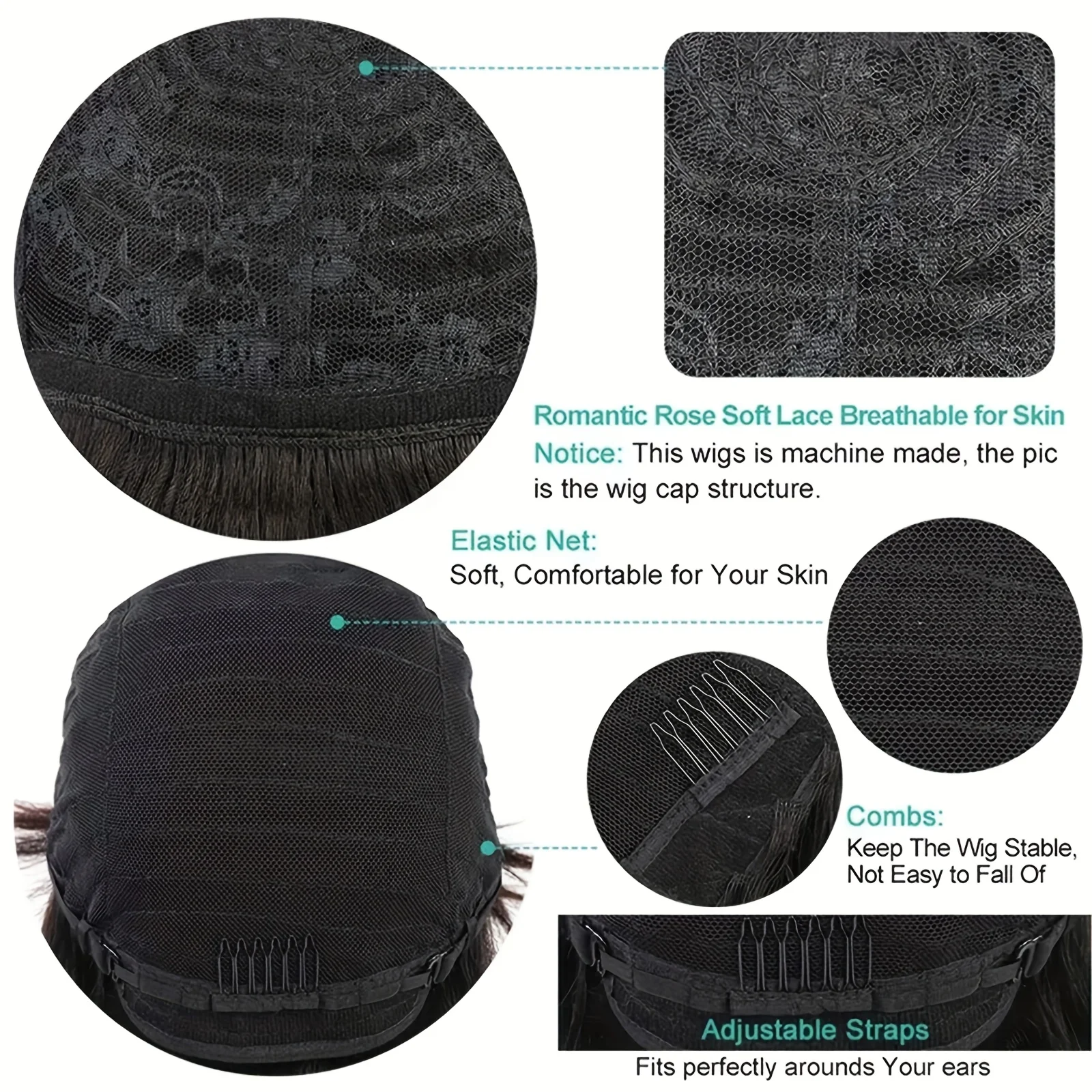 짧은 곱슬머리 픽시컷 인모 가발 (앞머리 포함) 여성용 레이어드 픽시 가발 브라질 레미 헤어 글루리스 풀메이드 밥 가발