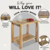Double Side Table, Weather-Resistant Rectangular End Table for Patio, Lawn Ideal as a Stylish Indoor and Outdoor Table Companion 4
