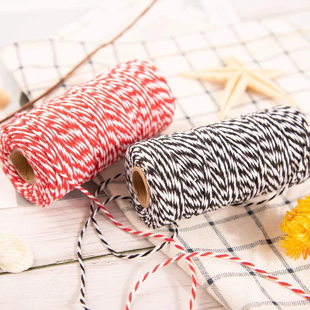 Cotton Cord Macrame Cord String 100M/Roll for Crafts DIY Home Textile Gift Wrapping Wedding Decor