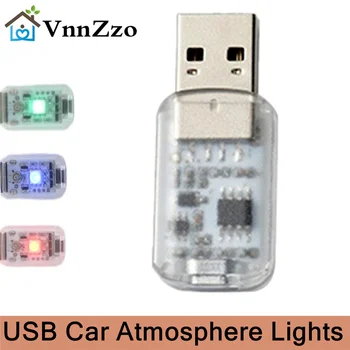 Tanio Mini 7 w 1 samochód światło klimatyczne USB dotykowy sterowa…