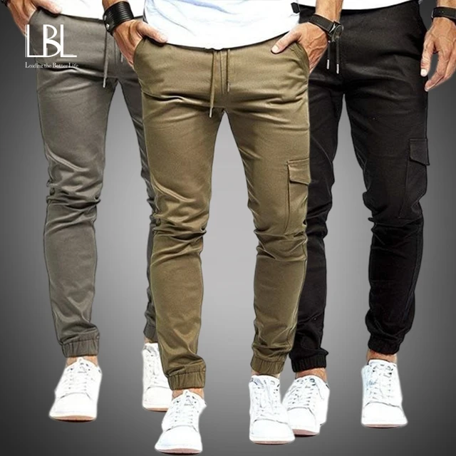 Pantalon cargo décontracté pour homme, jogging militaire, pantalon de  survêtement de l'armée, leggings pour homme, pantalon de sport élastique,  document solide, printemps, été, 2023 - AliExpress