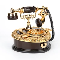 Creative Music Box Jewelry Storage Organizer European Style Classical Phone Shaped Music Boxes Home Decorative Ornaments 1