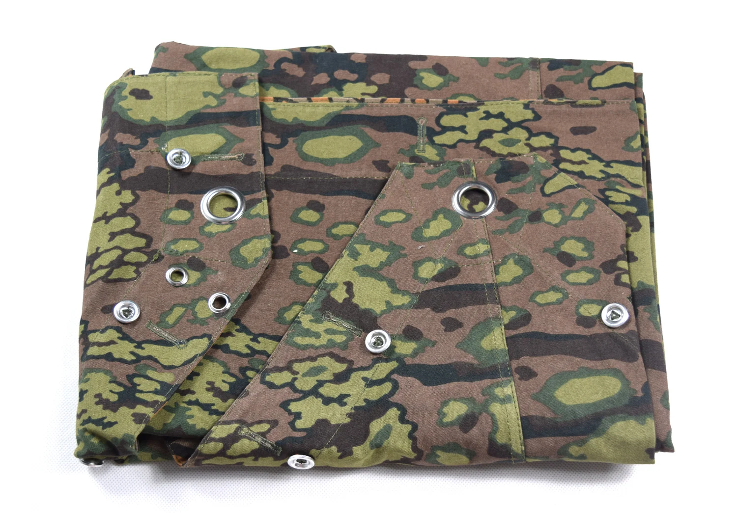 Двусторонняя немецкая камуфляжная дубовая палатка времен Второй мировой войны, тканевое пончо, Реплика репликаций