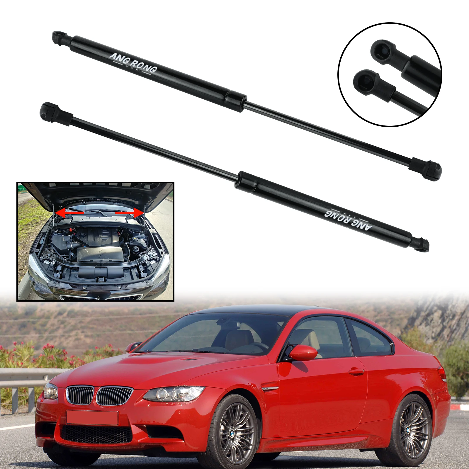 Front bonnet gas struts Front Bonnet Hood Gas Struts 51237060550 For BMW 3 Series E90 E91 E92 E93 04-13