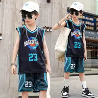 Uniforme d'entraînement d'équipe pour enfants, maillot de basket-ball pour enfants, chemise confortable pour garçons et filles, survêtements sportifs pour enfants, séchage rapide 1