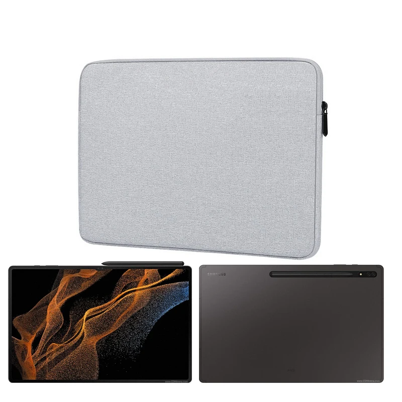 for Samsung Tab S9 S8 Ultra Plus S6 Lite Tablet Bag Waterproof Canvas Sleeve Anti-Scratch Carry Handbag Anti-Drop Case Zip Pouch