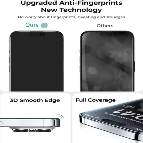 3Pcs Oleophobic Coating Dust Free Installation Screen Protector for IPhone 13 14 11 12 15 16 Pro Max 15 Plus XR 17 Matte Glass - Image 3