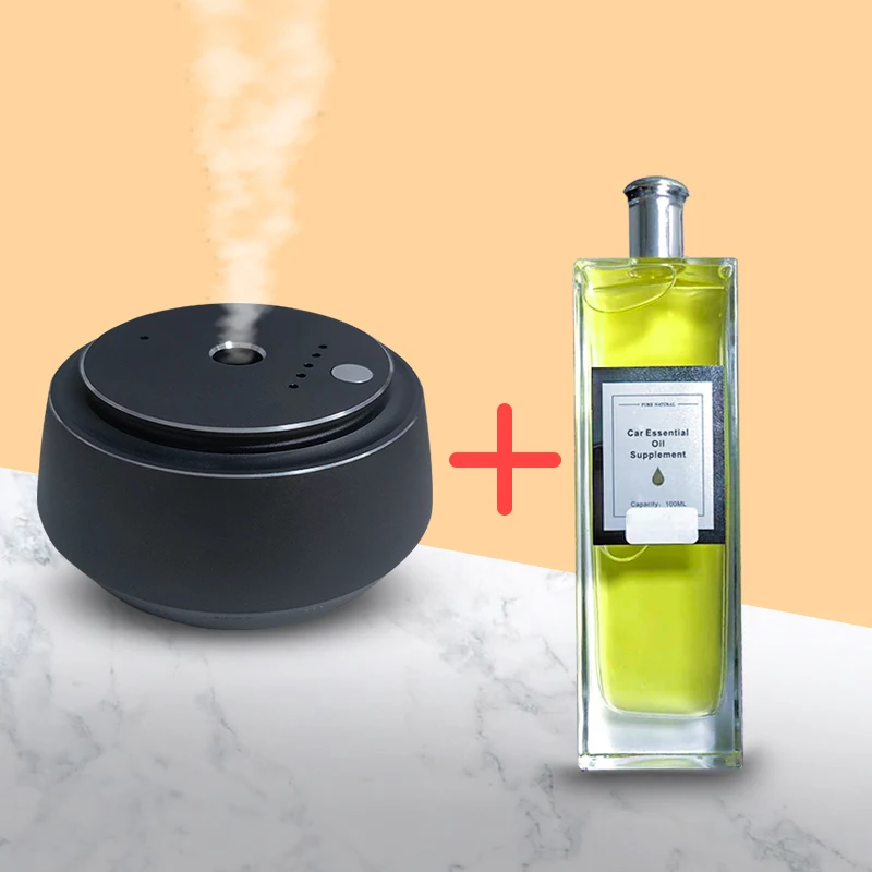 

Cars Ultrasonic Aromatherapy Machine And A Bottle Essential Oil With Water Best Match USB Portable Air Freshener Aroma Diffuser