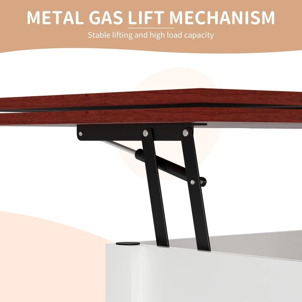 Lift Top Coffee Table,4 in 1Coffee Tables with Storage Cabinet for Living Room,Coffee Table with Lifting Top with Lift Tabletop 4