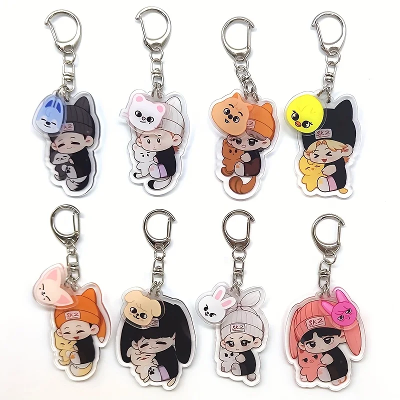KPOP Acrylic Keychain Set - Cute Bag Pendants