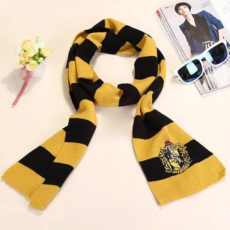 Winter Cotton Striped Christmas Kids Scarves Halloween Cosplay Scarves Movies Harris Magic Costumes Wizard School Party