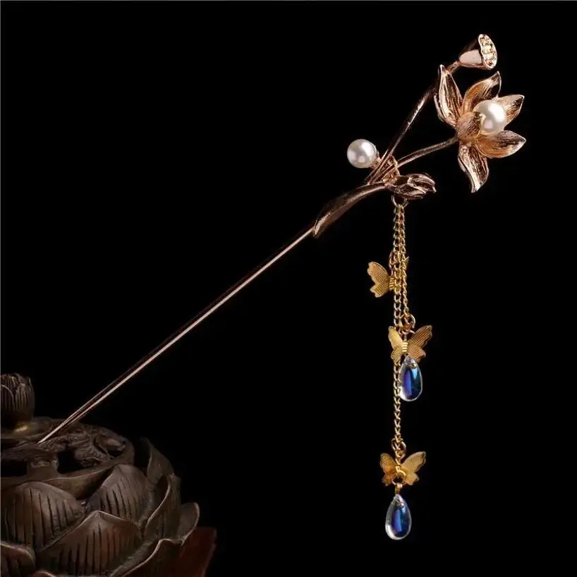1 Pcs Ancient Costume Hairpin Accessories Tassel Hair Accessories Simple Retro Hanfu Hairpin Hairpin Hairpin