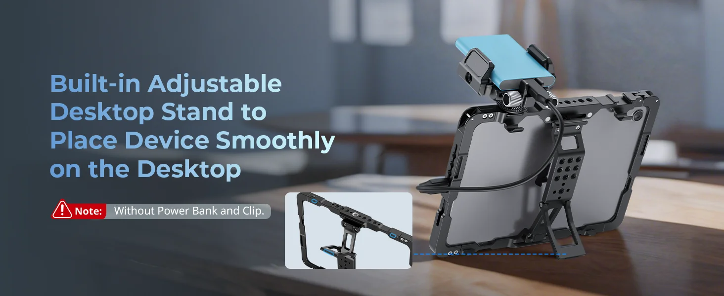 SmallRig Cage für iPad mini 6/A17 Pro mit abnehmbarer Klettverschluss-Sonnenhaube, kompatibel mit Schnellverschluss-Griffen -MD5058 – Detail 5