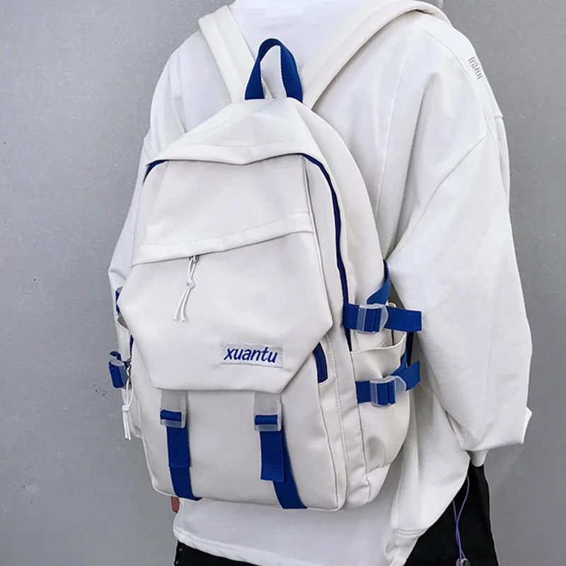 New High-Capacity Oxford Cloth Backpack Korean Version For Men Campus Students High-Quality Travel Lightweight Zippered Backpack