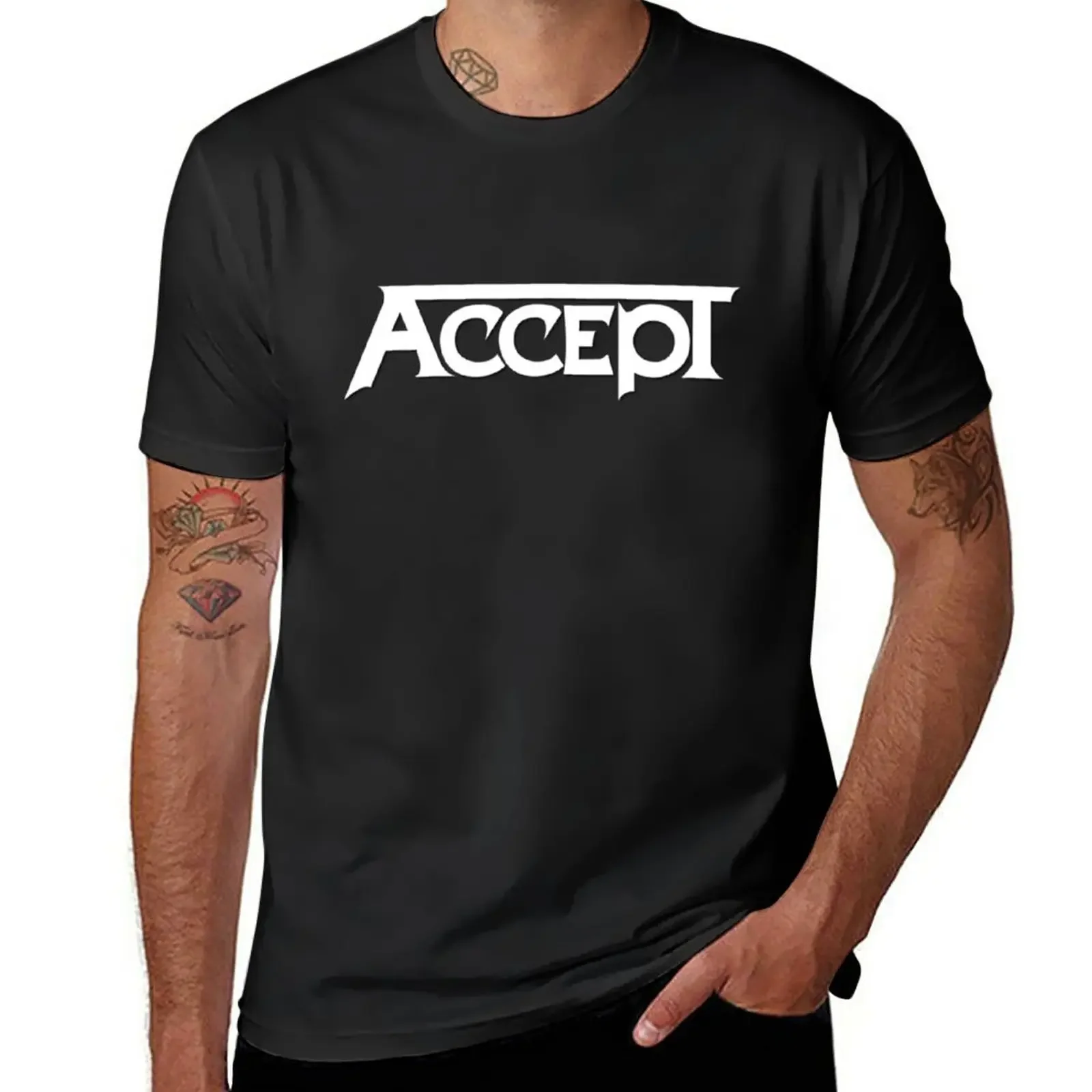 Accetta T-Shirt Plain Blacks Felpe, Uomo