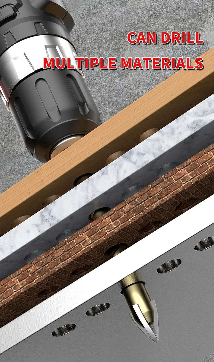 Drill Bits 1Pcs 3-12mm Cross Hexagon Tile Drill Multifunctional Four-edged Drilling Tool Concrete Hole Opener Cross Tile Drill Bit