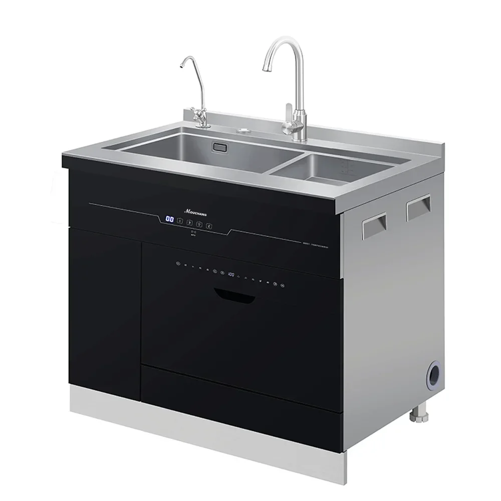 Cost-effective Home Smart Touch Screen Built-in Cabinet Freestanding Dishwasher With Sink 3