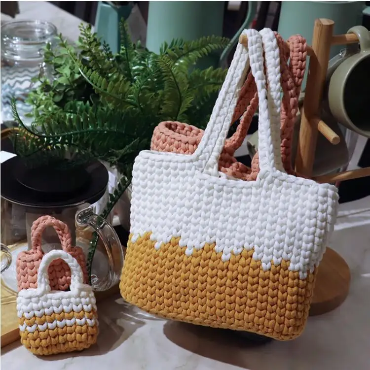 1Pc hollow Yarn For crochet round hand Knitting Yarn bag cushion mat Crocheting Yarn DIY hat shoe Line amig 5