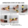 Mini Nail Gun 3 Gear Wall Fastening Tool Anti Slip Ergonomic Manual Nailer Tool for Concrete Ceiling Pipe 6