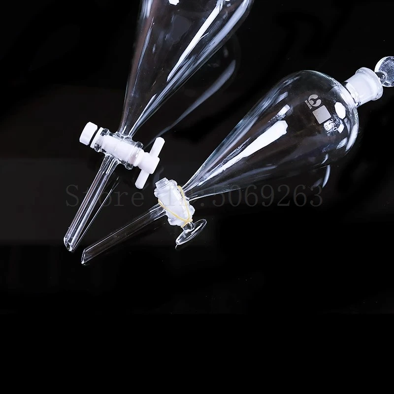 60ml-1000ml Glass Pear-Shaped Separatory Funnel Separating Used to Eurify Essential Oil Chemical Experiment