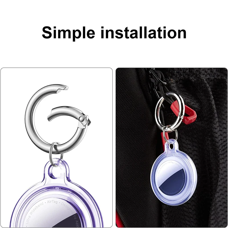Transparent PVC Locator Tracker Protective Case For AirTags Bag Pet Tracker Anti-lost Device Protective Sleeve Smart Accessories gps locator,key finder,anti lost tracker,anti lose tracker,item locator,anti lost locator