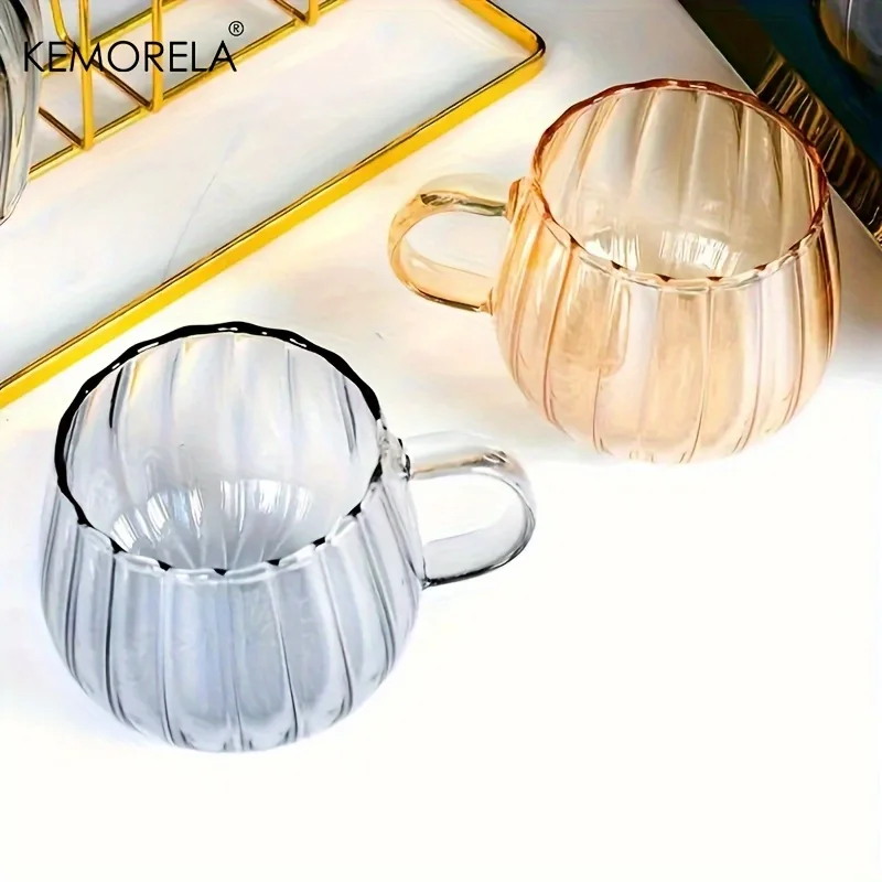 Pumpkin Shaped Glass Cups High Borosilicate Glass Water Cup 300ml