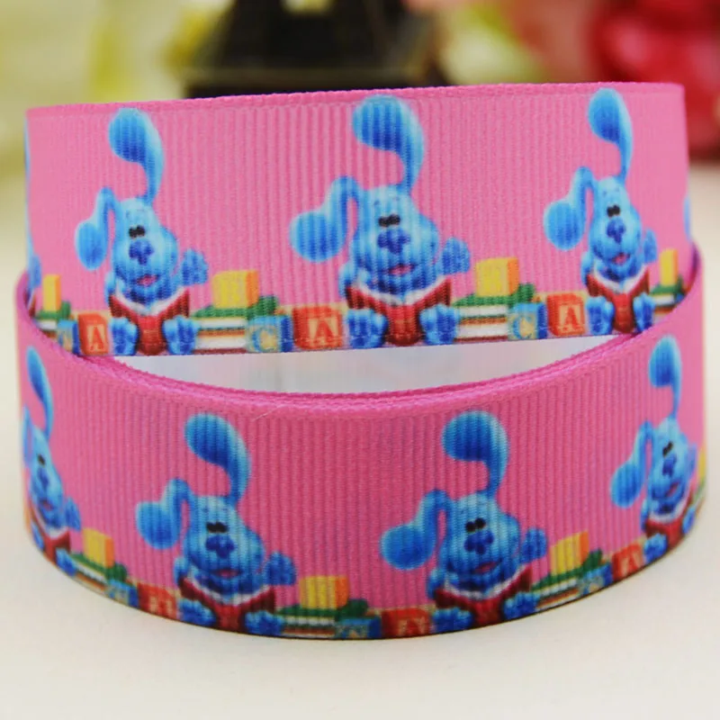22Mm 25Mm 38Mm 75Mm Blues Clues Personaggio Dei Cartoni Animati Stampato Nastro Del Grosgrain Decorazione Del Partito 10 Yards X-05204
