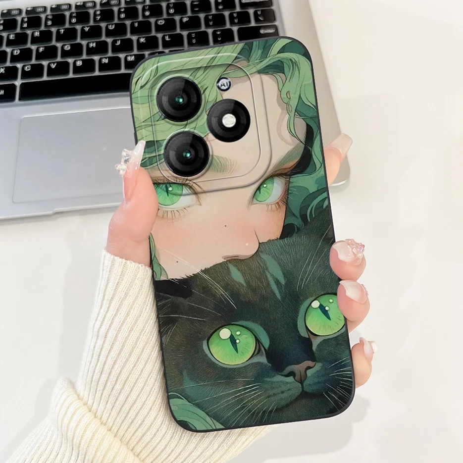 Cute Panda Cartoon Soft Silicone Shockproof Phone Case Cover