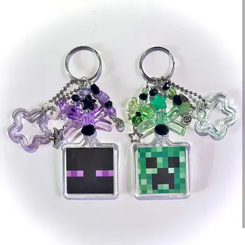Handmade geometric keychain y2k star 1