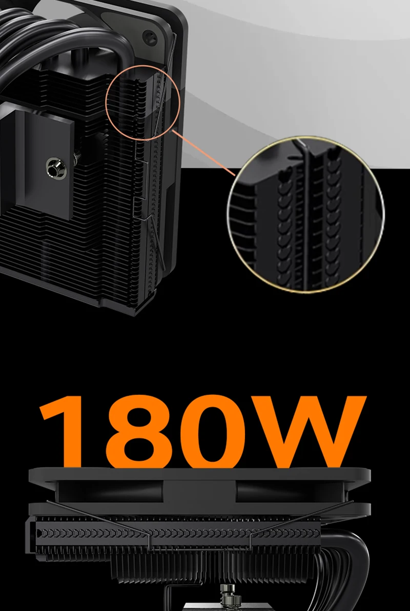 Low Profile CPU Cooler 6 Heatpipes 67mm Height ITX CPU Radiator 120mm PWM Fan Fo