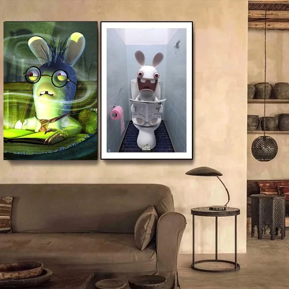 Gioco R-Raving Rabbends Poster Kraft Club Bar Paper Vintage Poster Wall Art Painting Camera Da Letto Studio Big Szie Wall Painting Stickers