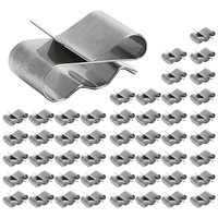 Kit de Clips de câbles en acier inoxydable, 50 pièces, Clip de fil pour panneau solaire, Module PV, gestion des fils pour Application solaire, remorque de bateau 1